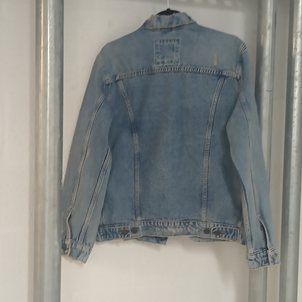 Zara Light Blue Distressed Jacket - Picture 4 of 4